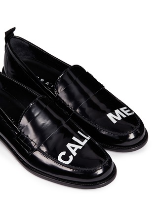 Detail View - Click To Enlarge - JOSHUA SANDERS - 'Call Me' patent leather loafers