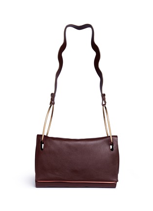 Main View - Click To Enlarge - ROKSANDA - Wavy strap ring handle leather shoulder bag