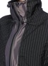 Detail View - Click To Enlarge - PARTICLE FEVER - x The Woolmark Company metallic pinstripe panelled windbreaker jacket