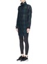 Front View - Click To Enlarge - PARTICLE FEVER - x The Woolmark Company perforated check plaid jacket