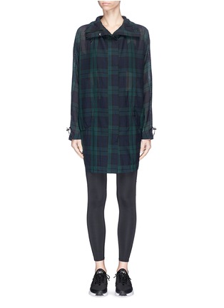 Main View - Click To Enlarge - PARTICLE FEVER - x The Woolmark Company perforated check plaid jacket