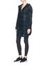 Figure View - Click To Enlarge - PARTICLE FEVER - x The Woolmark Company perforated check plaid jacket