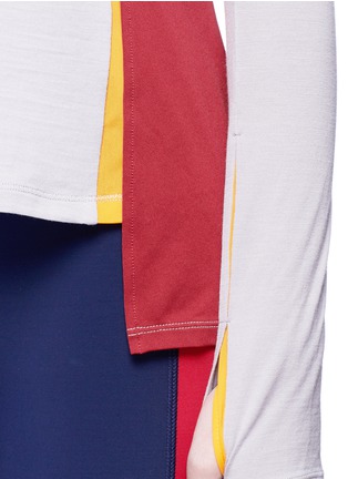Detail View - Click To Enlarge - PARTICLE FEVER - x The Woolmark Company colourblock long sleeve performance top