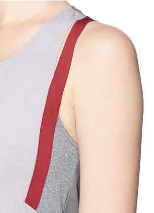 Detail View - Click To Enlarge - PARTICLE FEVER - x The Woolmark Company drawstring back colourblock performance tank top