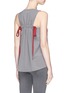 Back View - Click To Enlarge - PARTICLE FEVER - x The Woolmark Company drawstring back colourblock performance tank top