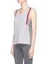 Front View - Click To Enlarge - PARTICLE FEVER - x The Woolmark Company drawstring back colourblock performance tank top