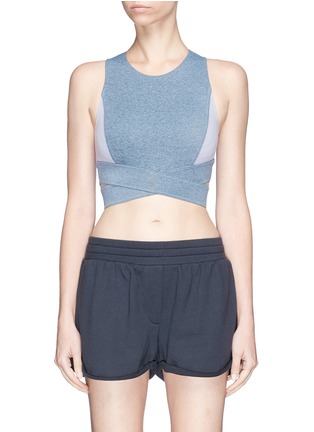 Main View - Click To Enlarge - PARTICLE FEVER - x The Woolmark Company colourblock sports bra