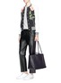 Front View - Click To Enlarge - COACH - 'Rogue' Coach Link panel glovetanned leather tote