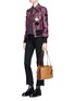 Front View - Click To Enlarge - COACH - 'Rogue' colourblock suede and leather shoulder bag