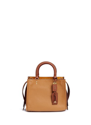 Main View - Click To Enlarge - COACH - 'Rogue' colourblock suede and leather shoulder bag