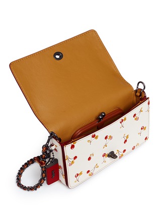  - COACH - 'Dinky' glitter cherry embossed glovetanned leather crossbody bag
