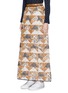 Front View - Click To Enlarge - COACH - Floral quilted patchwork maxi skirt