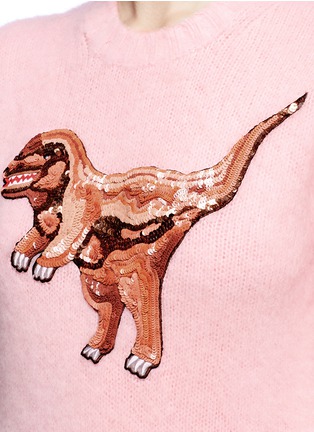 Detail View - Click To Enlarge - COACH - Sequin Rexy patch sweater