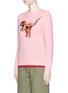 Front View - Click To Enlarge - COACH - Sequin Rexy patch sweater