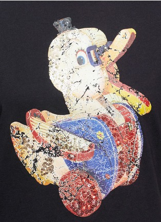 Detail View - Click To Enlarge - COACH - Sequin crack effect duck print T-shirt