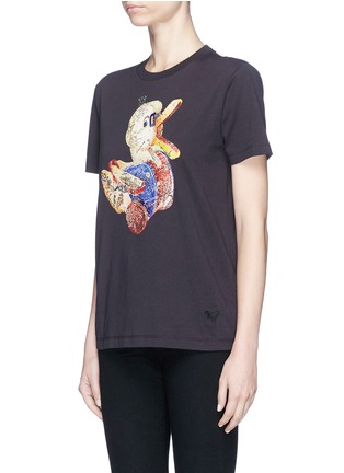 Front View - Click To Enlarge - COACH - Sequin crack effect duck print T-shirt