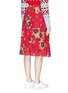Back View - Click To Enlarge - COACH - Floral print ruffle peplum midi skirt
