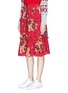 Front View - Click To Enlarge - COACH - Floral print ruffle peplum midi skirt