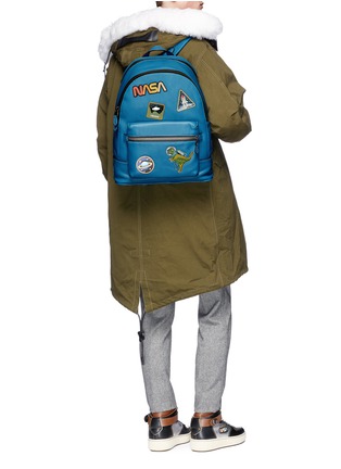 Figure View - Click To Enlarge - COACH - 'League' space patch glovetanned leather backpack