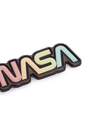 Detail View - Click To Enlarge - COACH - 'Space' logo leather pin