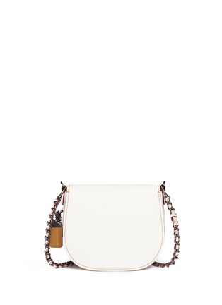 Back View - Click To Enlarge - COACH - 'Turnlock' glovetanned leather saddle bag