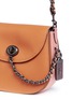  - COACH - 'Turnlock' glovetanned leather saddle bag