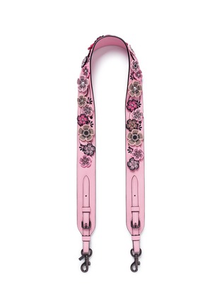 Main View - Click To Enlarge - COACH - Tea rose floral leather shoulder strap