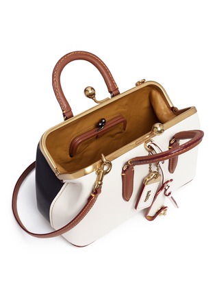  - COACH - Colourblock kisslock glovetanned leather handbag