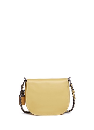 Detail View - Click To Enlarge - COACH - 'Turnlock' glovetanned leather saddle bag