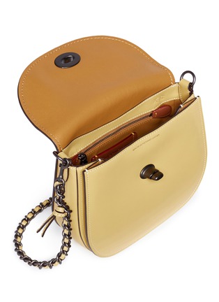 Detail View - Click To Enlarge - COACH - 'Turnlock' glovetanned leather saddle bag