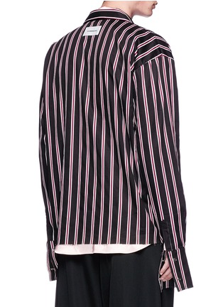 Back View - Click To Enlarge - 10025 - Satin underlay stripe shirt