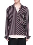 Main View - Click To Enlarge - 10025 - Satin underlay stripe shirt