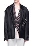 Main View - Click To Enlarge - 10025 - Safety pin oversized wool soft blazer