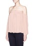Front View - Click To Enlarge - ELIZABETH AND JAMES - 'Emelyn' off-shoulder pleated top