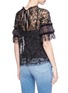 Figure View - Click To Enlarge - NEEDLE & THREAD - 'Constellation' peplum sleeve embellished mesh top