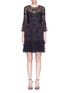 Main View - Click To Enlarge - NEEDLE & THREAD - 'Dragonfly' embellished floral embroidery mesh dress