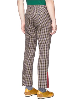 Back View - Click To Enlarge - COACH - Gingham check wool twill pants