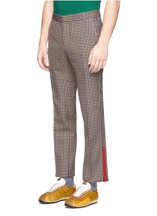 Front View - Click To Enlarge - COACH - Gingham check wool twill pants