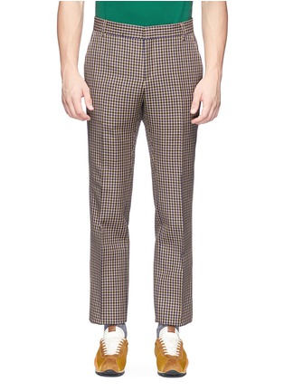 Main View - Click To Enlarge - COACH - Gingham check wool twill pants