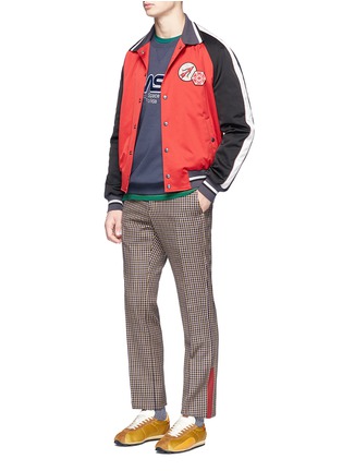 Figure View - Click To Enlarge - COACH - Gingham check wool twill pants