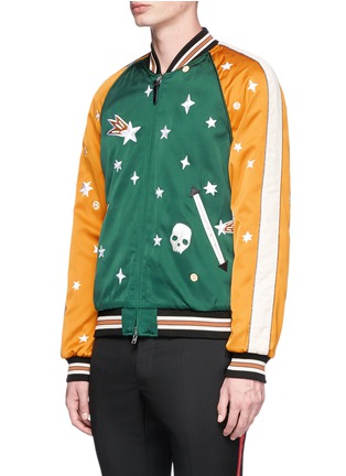 Front View - Click To Enlarge - COACH - Star sundae embroidered reversible souvenir jacket