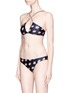 Figure View - Click To Enlarge - VIX - 'Celina' watercolour dot print bikini top