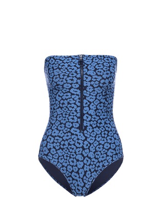 Main View - Click To Enlarge - STELLA MCCARTNEY - 'Animal' leopard print strapless one-piece swimsuit