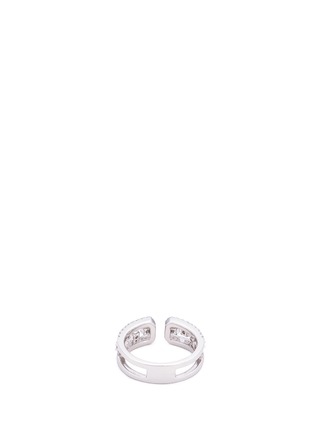 Figure View - Click To Enlarge - LC COLLECTION JEWELLERY - Diamond 18k white gold two row ring