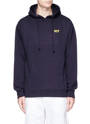 Main View - Click To Enlarge - NINE ONE SEVEN - 'Area Code' logo print hoodie