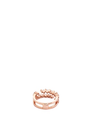Figure View - Click To Enlarge - LC COLLECTION JEWELLERY - 'Versatile' diamond 18k rose gold two row ring