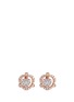 Main View - Click To Enlarge - LC COLLECTION JEWELLERY - Diamond 18k rose gold detachable geometric jacket earrings