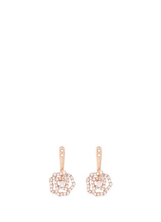 Main View - Click To Enlarge - LC COLLECTION JEWELLERY - Diamond 18k rose gold earring jackets