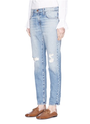 Front View - Click To Enlarge - CURRENT/ELLIOTT - 'The Fling' distressed relaxed fit jeans