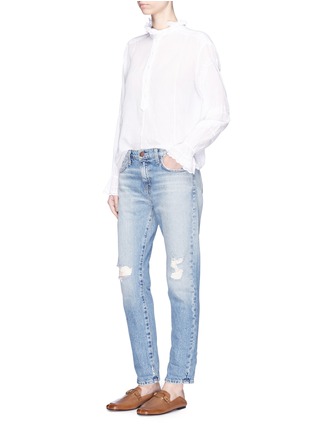 Figure View - Click To Enlarge - CURRENT/ELLIOTT - 'The Fling' distressed relaxed fit jeans